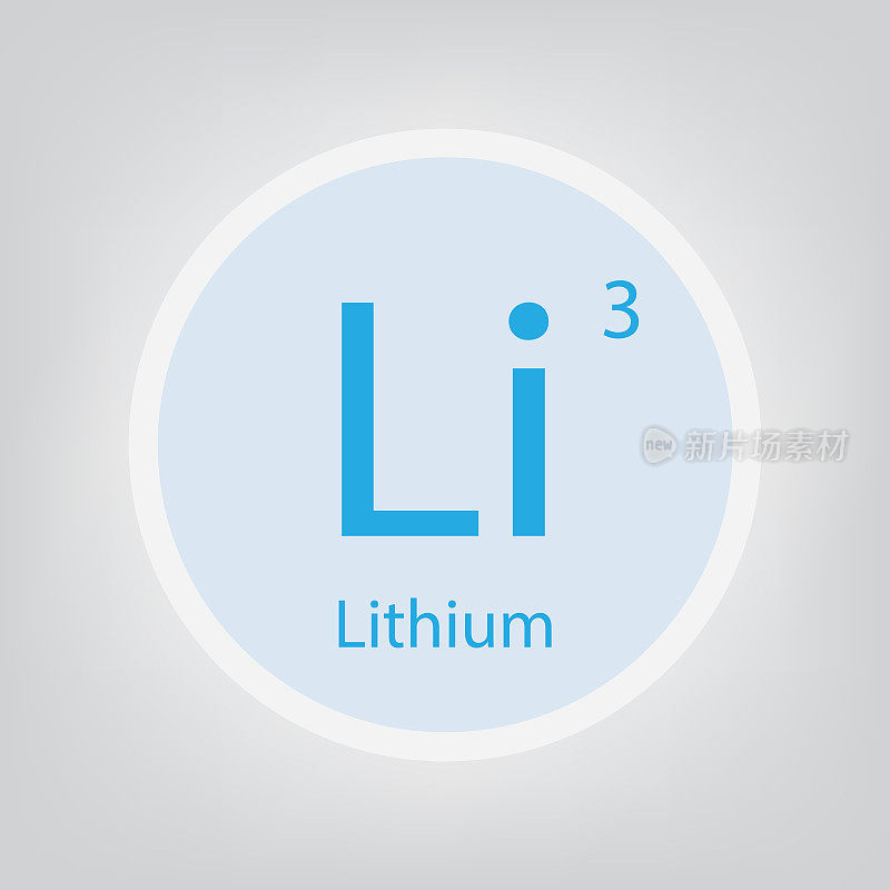 锂锂化学元素图标