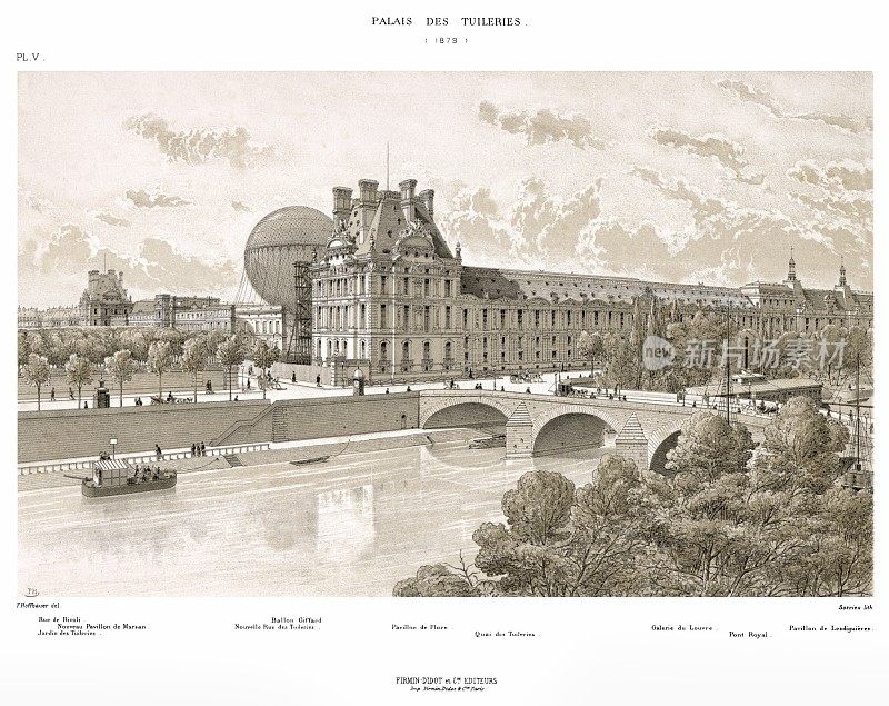 1879年的杜伊勒里宫。通过巴黎的年代