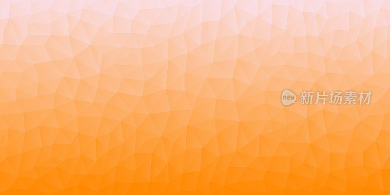 多边形马赛克与橙色梯度-抽象几何背景-低多边形