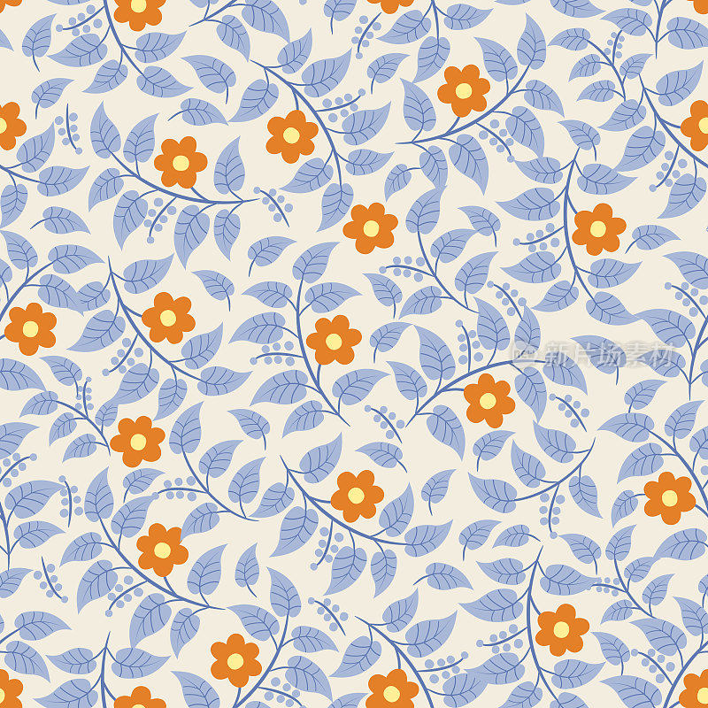 花无缝图案。