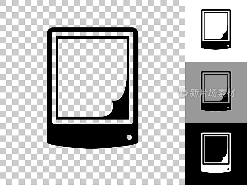 空白纸图标上的棋盘透明背景