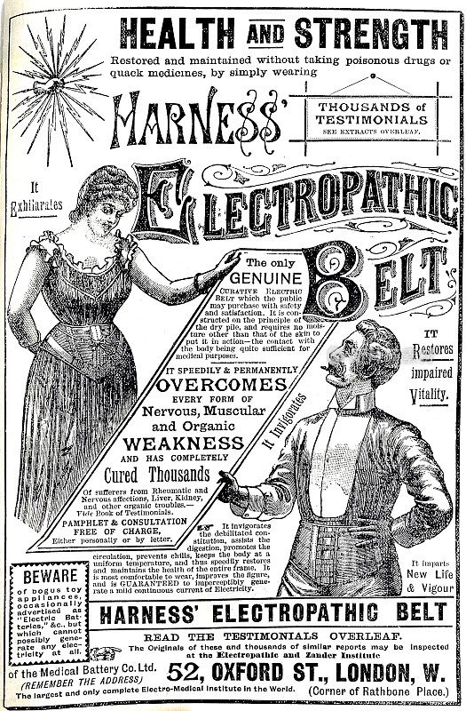 1890年杂志广告:电病带