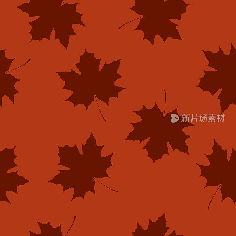 秋叶图案剪影