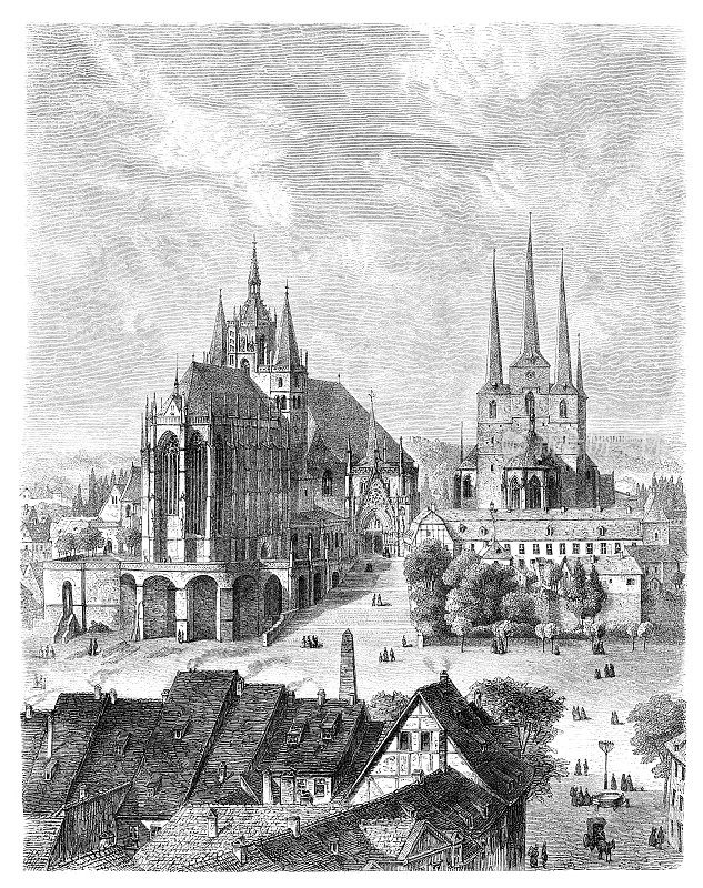 埃尔福特大教堂，德国图林根，1864年