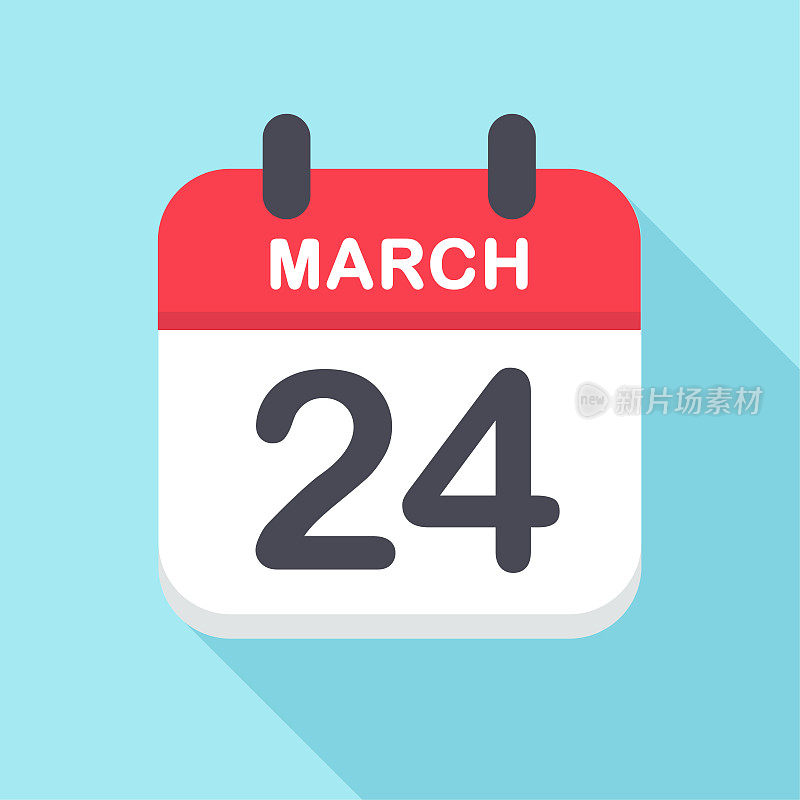 3月24日-日历图标-新年