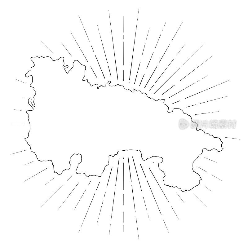 里奥哈地图与阳光在白色的背景