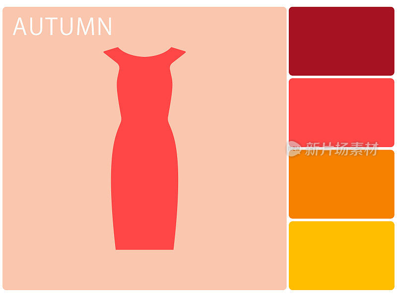 秋季女性颜色图用颜色分析类型诊断