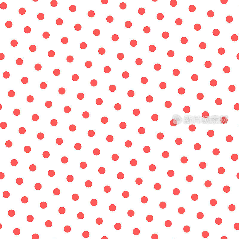 红色圆点无缝模式-像素完美
