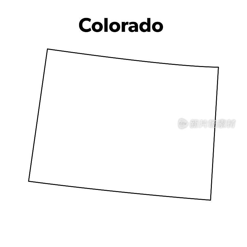 美国州地图大纲，科罗拉多州