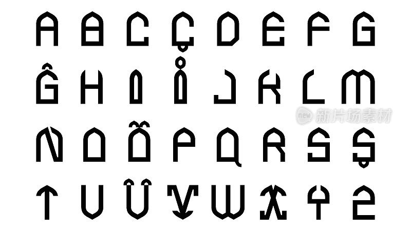 古老的字母设计