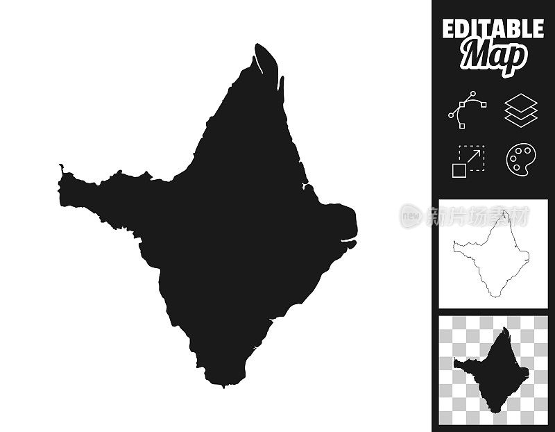 用于设计的Amapa地图。轻松地编辑