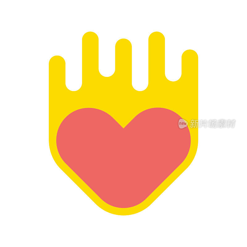 火上的心图标设计