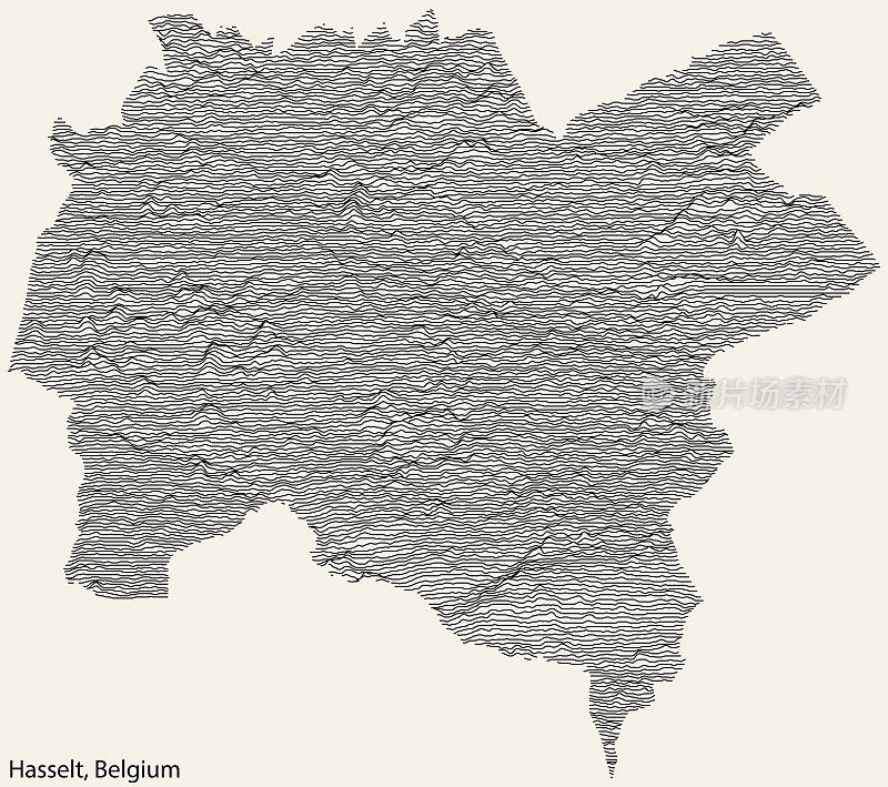 比利时HASSELT的地形图