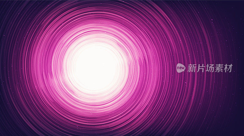 巨大紫色螺旋黑洞星系背景与银河系螺旋，宇宙和星空的概念设计，矢量