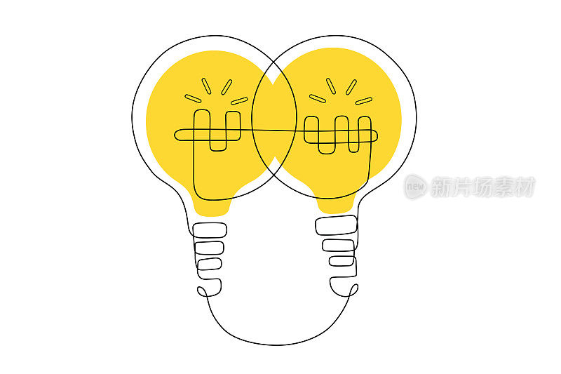 两个灯泡想出了解决灯光艺术的办法
