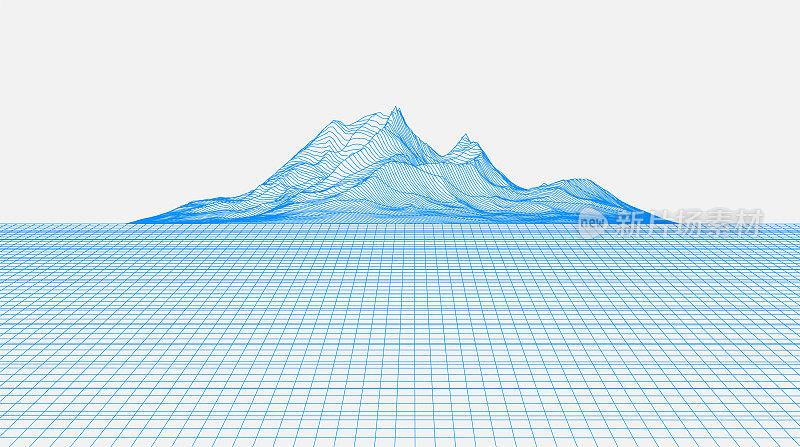 抽象山线线框网络场景图案背景