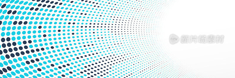 点矢量抽象背景，透视流中的蓝点，多媒体信息主题，大数据技术图像，酷炫背景。