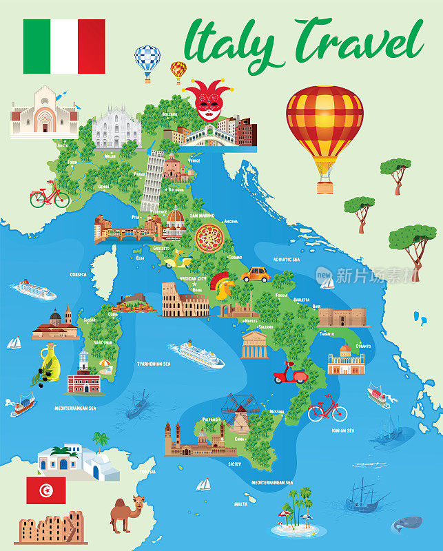 意大利卡通地图
