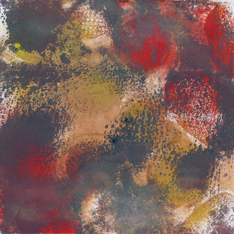 手绘背景与多个深色