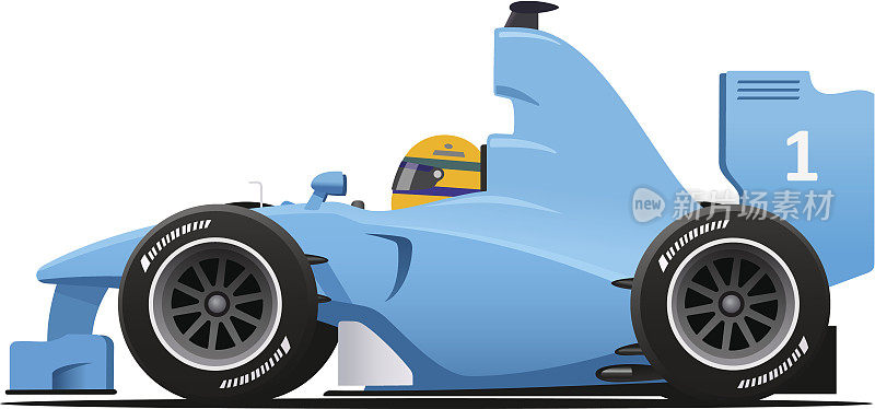 蓝色f1赛车