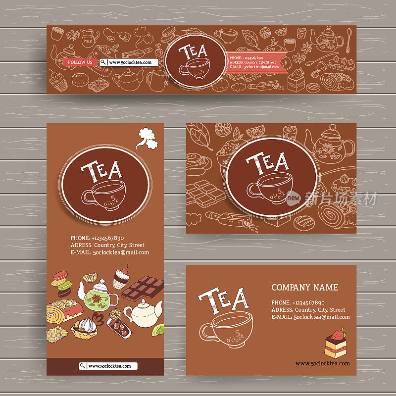 矢量设计模板为茶馆，茶馆或咖啡馆。网站