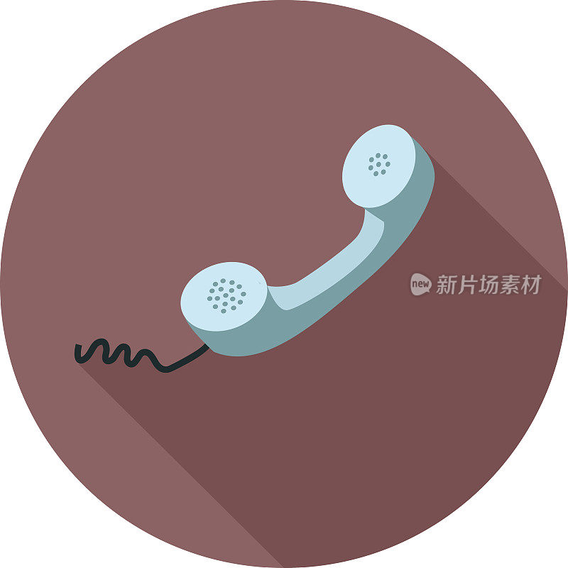 电话接收器彩色矢量插图