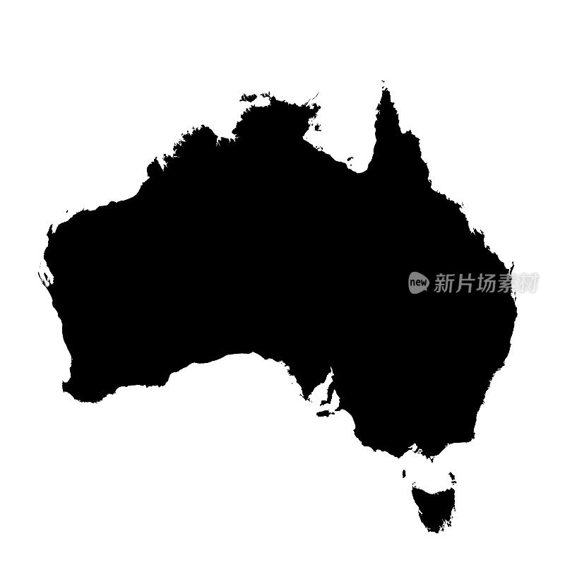 澳大利亚地形图阿尔法通道