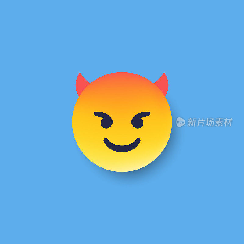 Emoticon平面设计投阴影效果