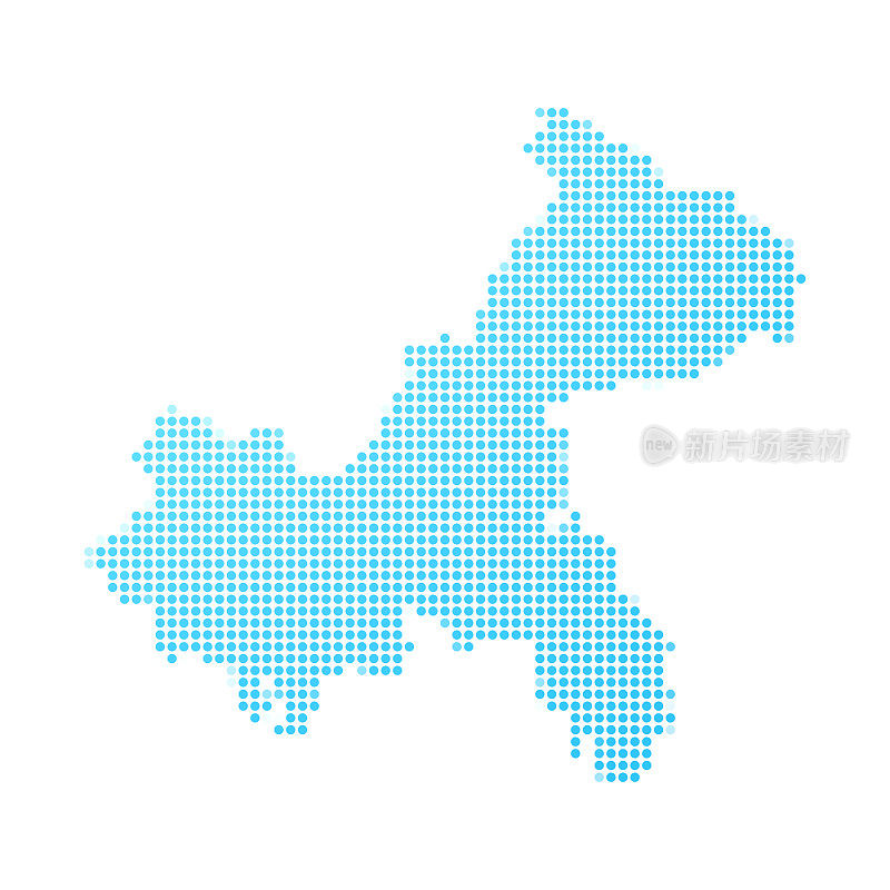 重庆地图白底蓝点