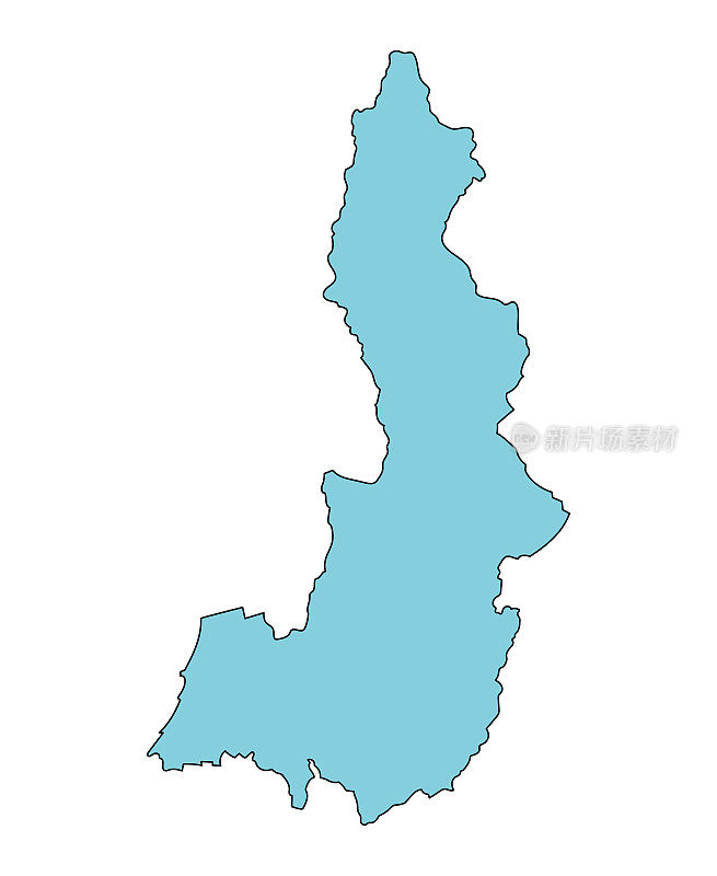 日本滋贺县迈原市地图。
