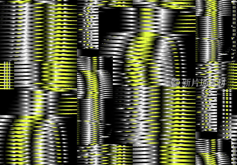 抽象向量纹理无缝图案赛博朋克概念单色色调过渡与故障效果。