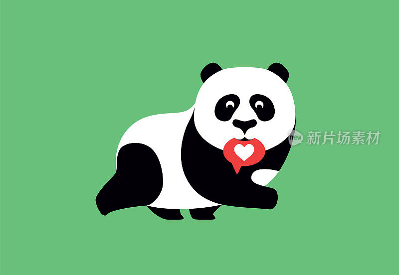 熊猫抱着像图标和慢跑