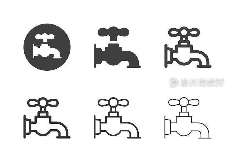水龙头图标-多系列