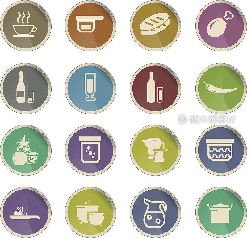 食物和厨房图标设置