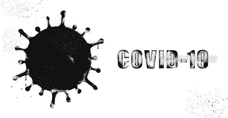 冠状病毒涂鸦图形