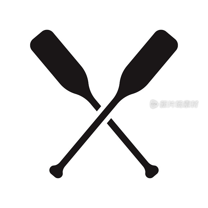 划桨运动字形图标