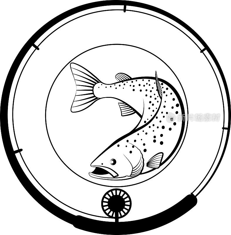 钓鱼的徽章