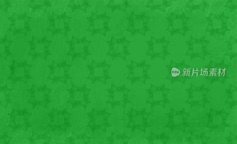 半无缝纹理的深绿色圣诞背景(抽象图案作为水印是无缝的，而grunge是不)与小封闭形状的花卉设计