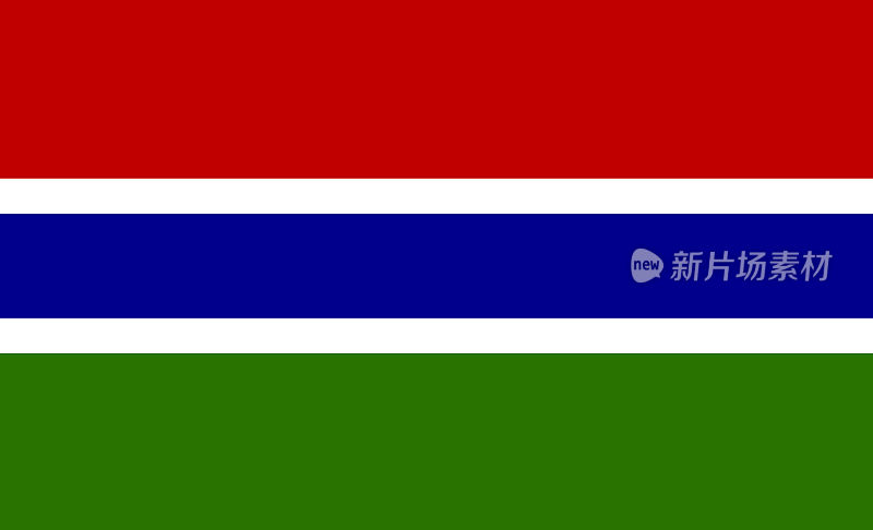 冈比亚国旗。