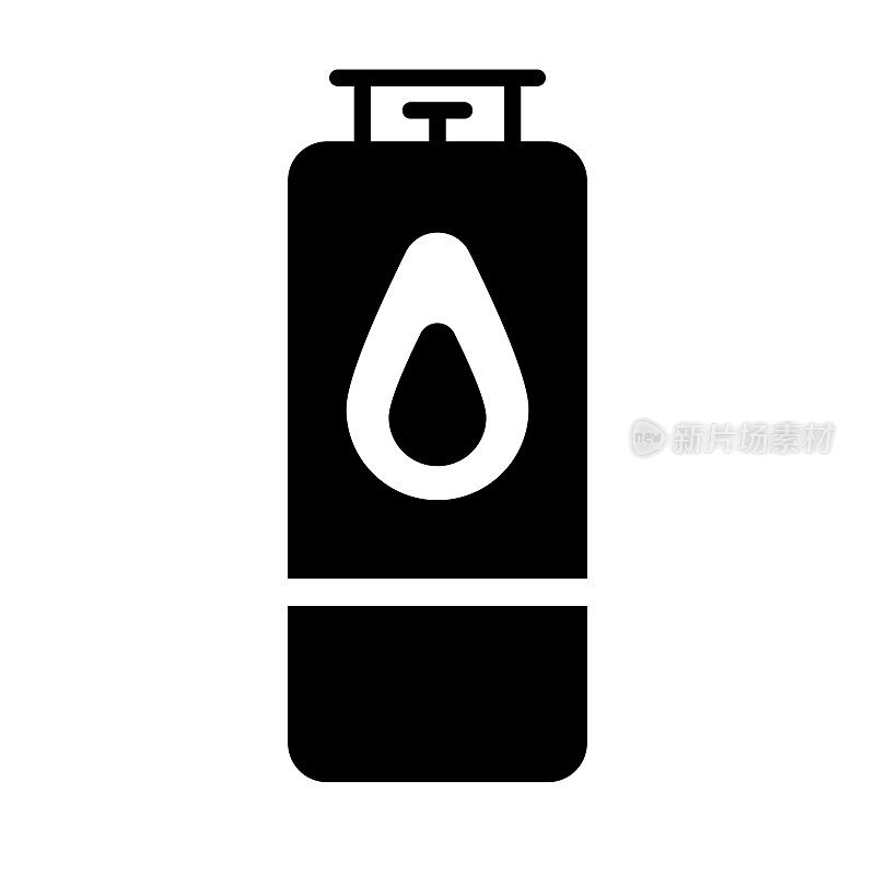 丙烷罐图标。丙烷气体。向量。
