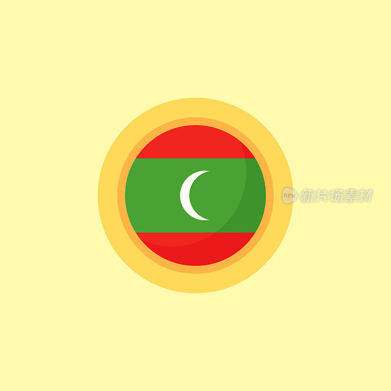 马尔代夫-圆形旗帜