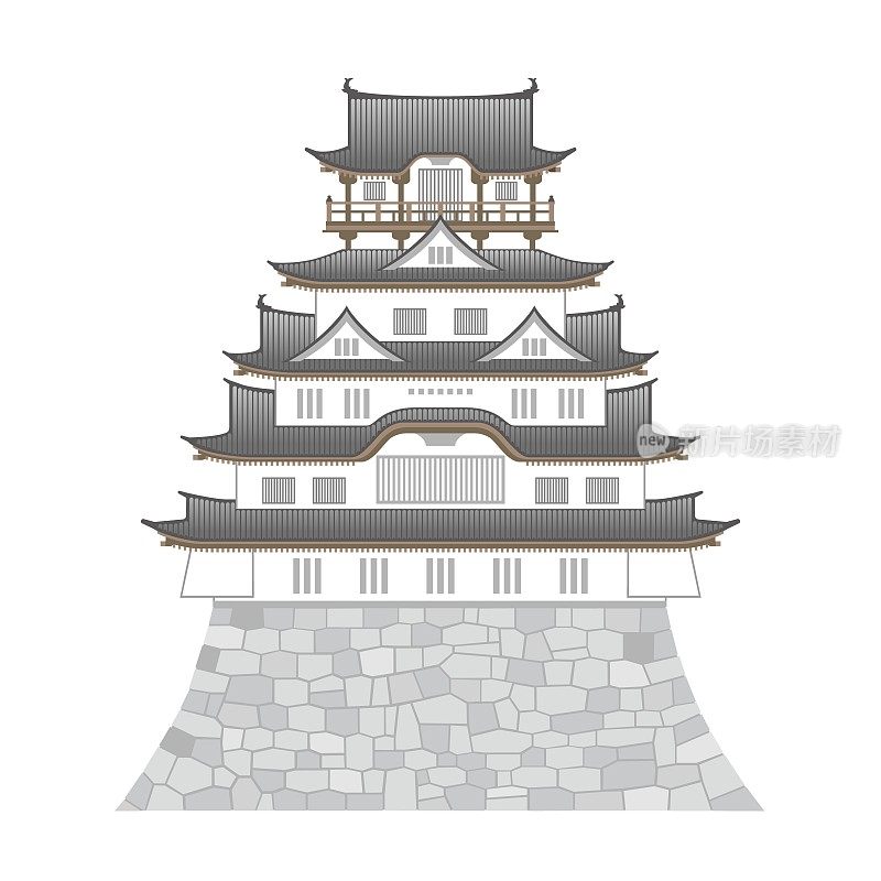 城堡孤立在白色背景上
