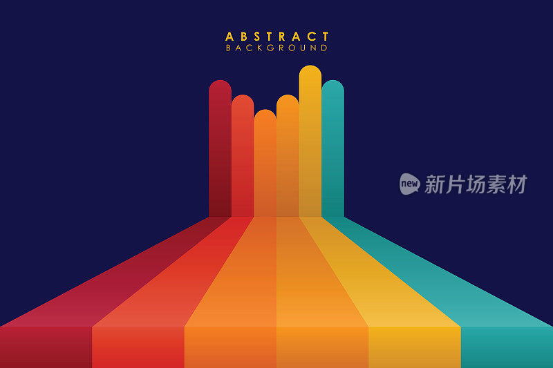 抽象形状概念设计背景。抽象的背景。抽象形状的背景。抽象的彩色背景。矢量插图股票插图