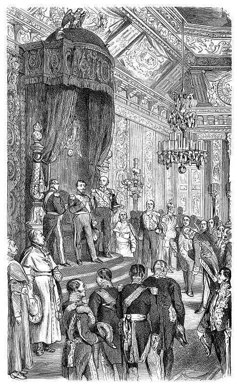 1859年1月1日，拿破仑三世在杜伊勒里宫举行新年招待会