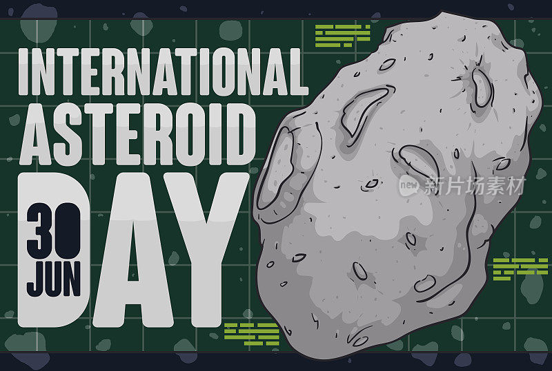 在小行星日庆祝活动期间在小行星带漫游的小行星