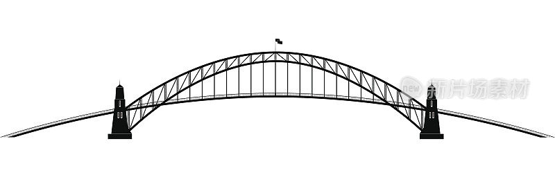 桥的开放式抛物线轮廓