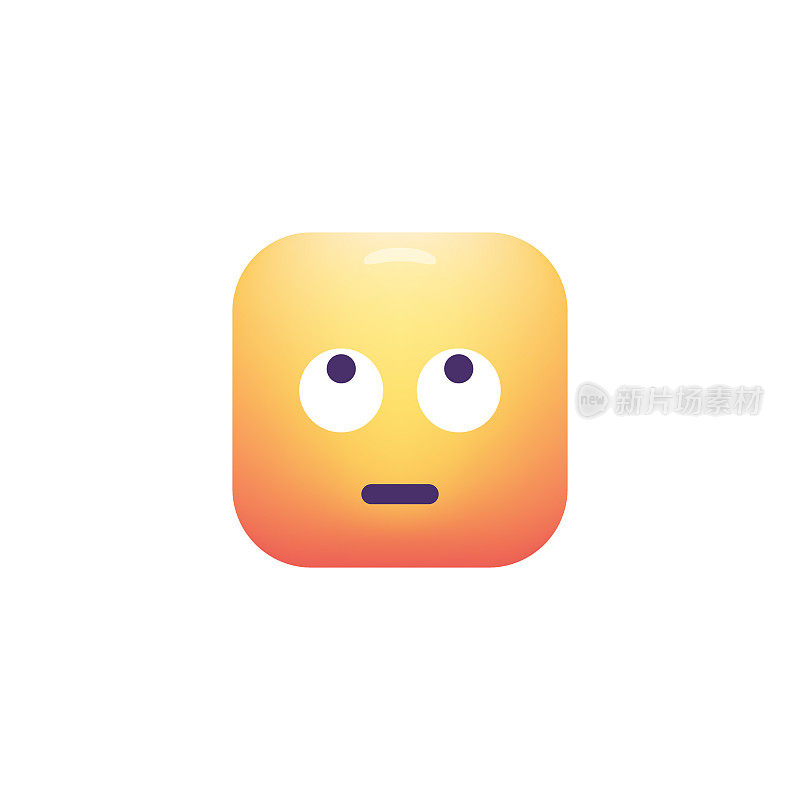 Emoticon设计立方体形状颜色渐变