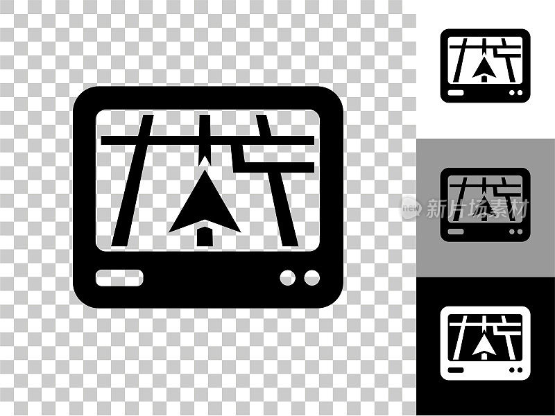 导航系统图标上的棋盘透明背景
