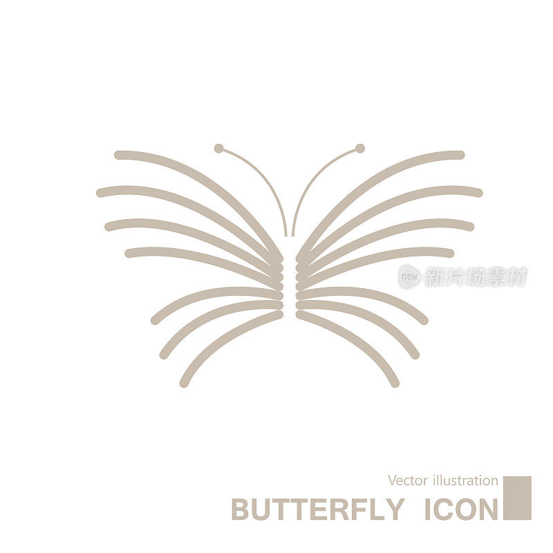矢量绘制的蝴蝶图标。