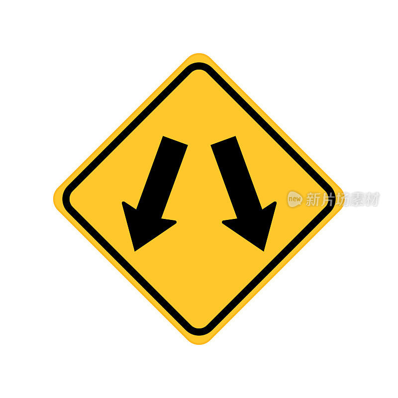 交通标志，保持左右标志为白色背景。